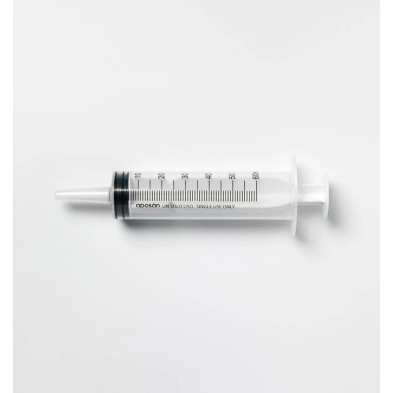 Jeringa Apirogena de 3 Cuerpos con Cateter Aposan Botiquin 1 Unidad 60 ml