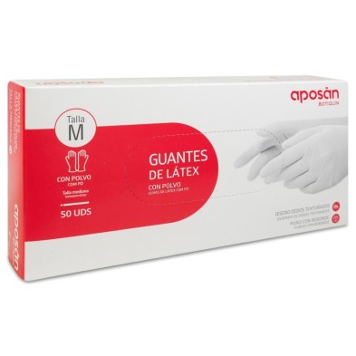 Guantes de Látex Aposan Botiquin 50 Unidades Talla m