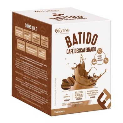 Farline Complementos Batido 15 Sobres 30 g Sabor Café Descafeinado