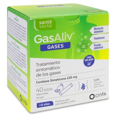 Sante Verte Gasaliv Gases 40 Sticks 125 mg