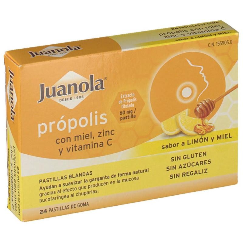 JUANOLA PASTILLAS BLANDAS PROPOLIS 48 GR MIEL ZINC Y VITAMINA C