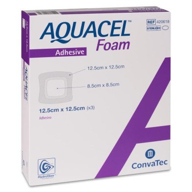 Apósito Estéril Aquacel Foam 3 Unidades 12,5 x 12,5 cm