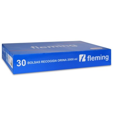 Bolsas Recogida Orina Cama Fleming 30 Unidades 2 l con Valvula Antirretorno y Vaciado