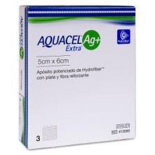 Apósito Estéril Aquacel Ag + Extra 3 Unidades 5 x 6 cm