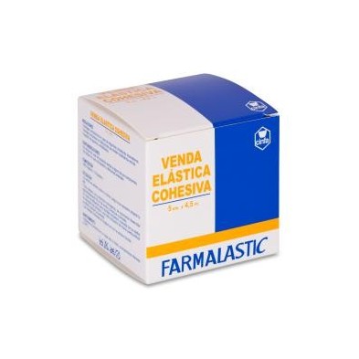 Venda Elastica Cohesiva Farmalastic 1 Unidad 4,5 m x 5 cm Color Blanco