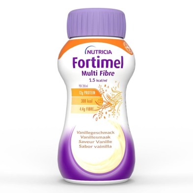 Fortimel Multi Fibre 1.5 Kcal 24 Botellas 200 ml Sabor Vainilla