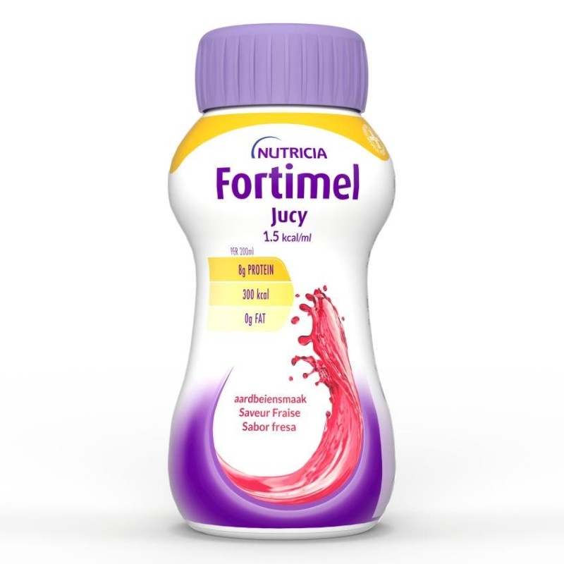 Fortimel Jucy 1.5 Kcal 24 Botellas 200 ml Sabor Fresa