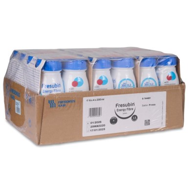 Fresubin Energy Fibre Drink 24 Botellas 200 ml Sabor Fresa