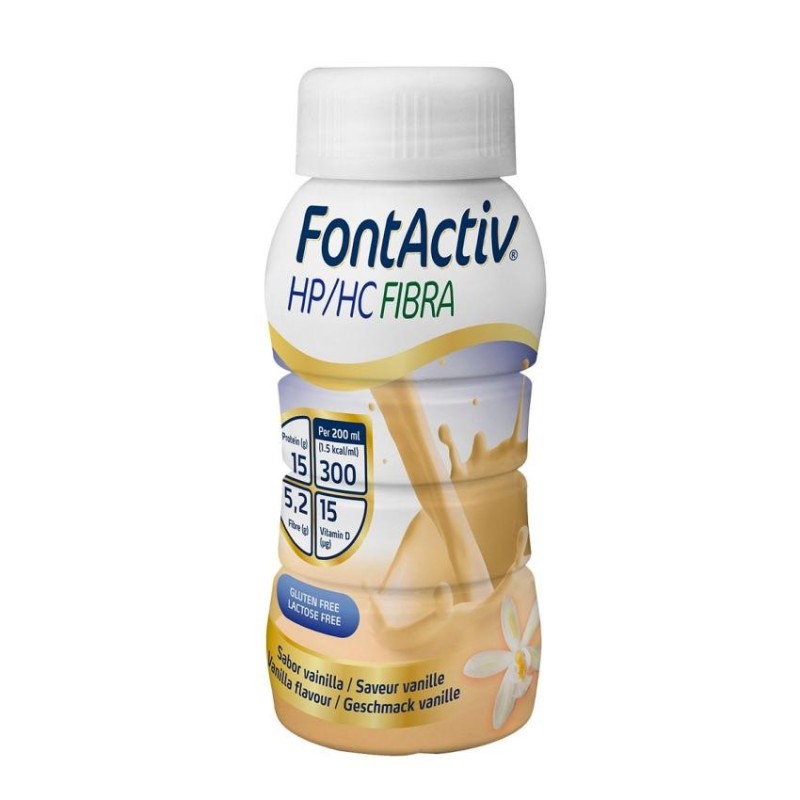 Fontactiv Hp/hc Fibra 24 Botellas 200 ml Sabor Vainilla