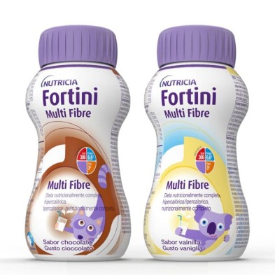 Fortini Multifibre 24 Botellas 200 ml Multisabor (12 Vainilla / 12 Chocolate)