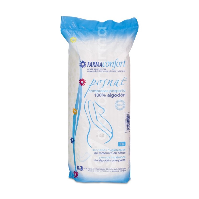 Compresas Postparto Farmaconfort Posnat 10 Unidades