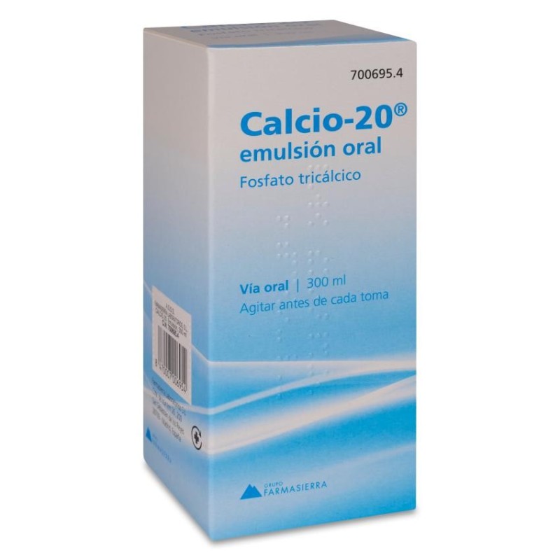Calcio 20 Emulsión Oral 1 Frasco 300 ml