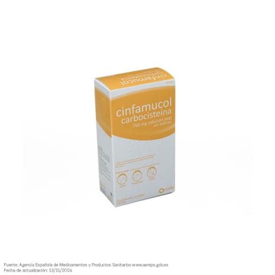 Cinfamucol Carbocisteina 750 mg 12 Sobres Solución Oral 15 ml