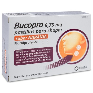 Bucopro 8,75 mg 16 Pastillas para Chupar (sabor Naranja)