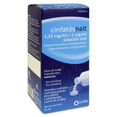 Cinfatos Noche 1,33 mg/ml + 2 mg/ml Solución Oral 1 Frasco 150 ml