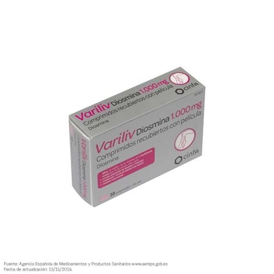 Variliv Diosmina Forte 1000 mg 30 Comprimidos Recubiertos