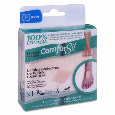 Lamina de Fieltro Recortable Protectora Comforsil Adhesiva 22 cm x 7 cm 1 Unidad cc249