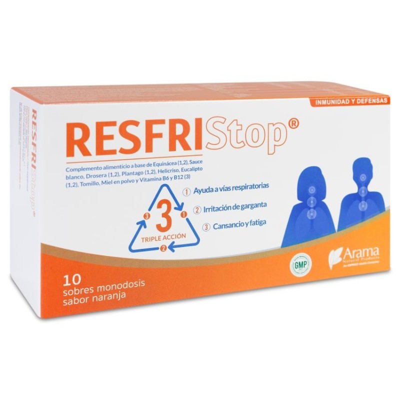 Resfristop 10 Sobres Monodosis 10,5 g Sabor Naranja