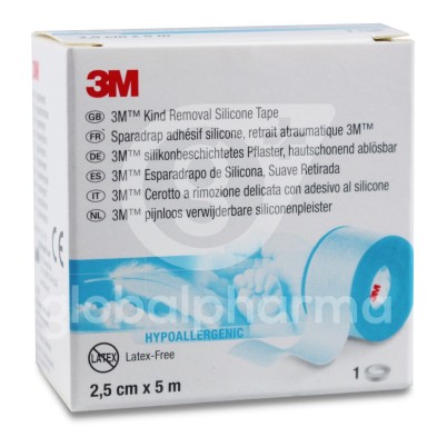 Esparadrapo Hipoalergico Silicona 1 Rollo 5 m x 2,5 cm