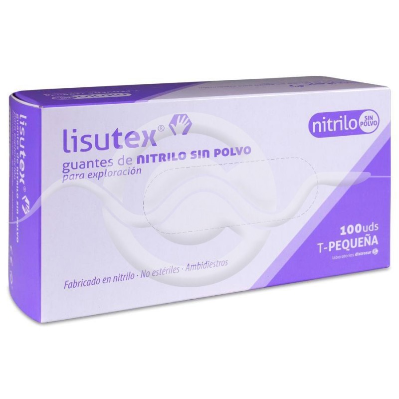 Guantes de Nitrilo sin Polvo Lisubel 100 Unidades Talla S