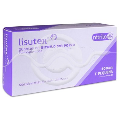Guantes de Nitrilo sin Polvo Lisubel 100 Unidades Talla S