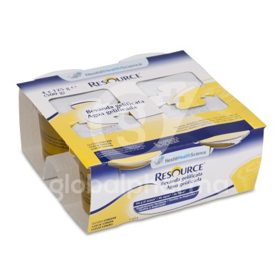Resource Aqua+ 4 Tarrinas 125 g Sabor Limón