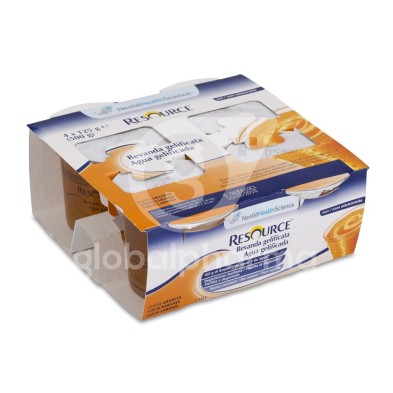 Resource Aqua+ 4 Tarrinas 125 g Sabor Naranja
