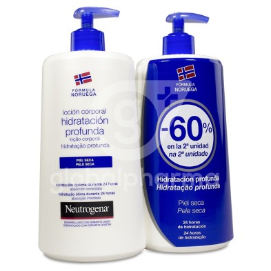 Neutrogena Fórmula Noruega Loción Corporal Hidratación Profunda Piel Seca 2 Envases 750 ml Duplo