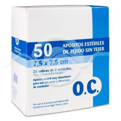 OC Compresa Estéril Tejido sin Tejer 50 Unidades 15 cm x 15 cm