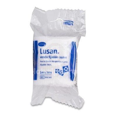 Venda de Gasa Hidrofila Cambric Lusan Fijacion Suave 1 Unidad 5 cm x 5 cm