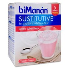 Bimanan Sustitutivo Batido 6 Sobres 55 g Sabor Fresa