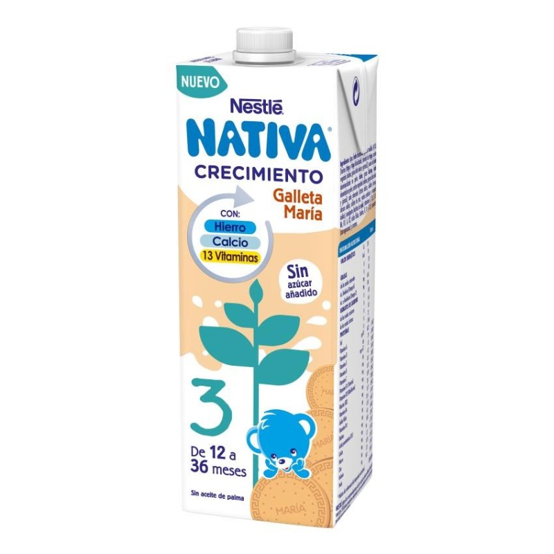 Nestle Nativa Crecimiento 3 Galleta 1 Año 1 Envase 1000 ml