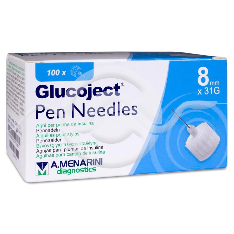 Glucoject Pen Needles 31 g 8 mm 100 Agujas