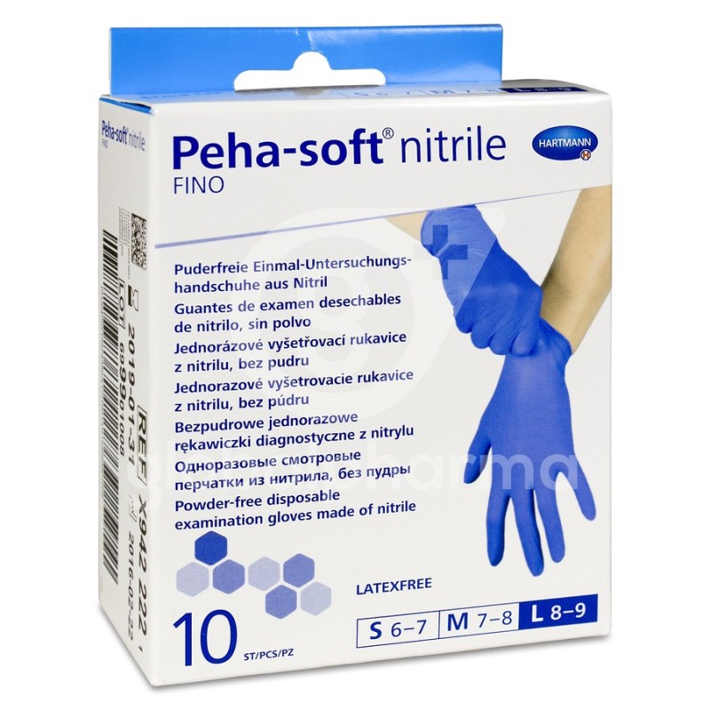 Guantes de Nitrilo Desechables Peha-soft Nitrile Fino 10 Unidades Talla Grande