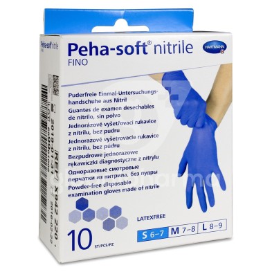 Guantes de Nitrilo Desechables Peha-soft Nitrile Fino 10 Unidades Talla Pequeña