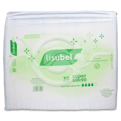 Empapador de Cama Lisubel Super 30 Unidades 90 cm x 60 cm