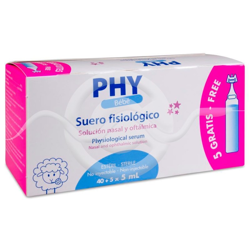 Suero Fisiológico Phy Bebé Monodosis 40 Unidades 5 ml