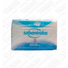 PROTECTOR DE CAMA ABSORBENTE EXTRA 60 X 40 SABANINDAS 25 UNIDADES