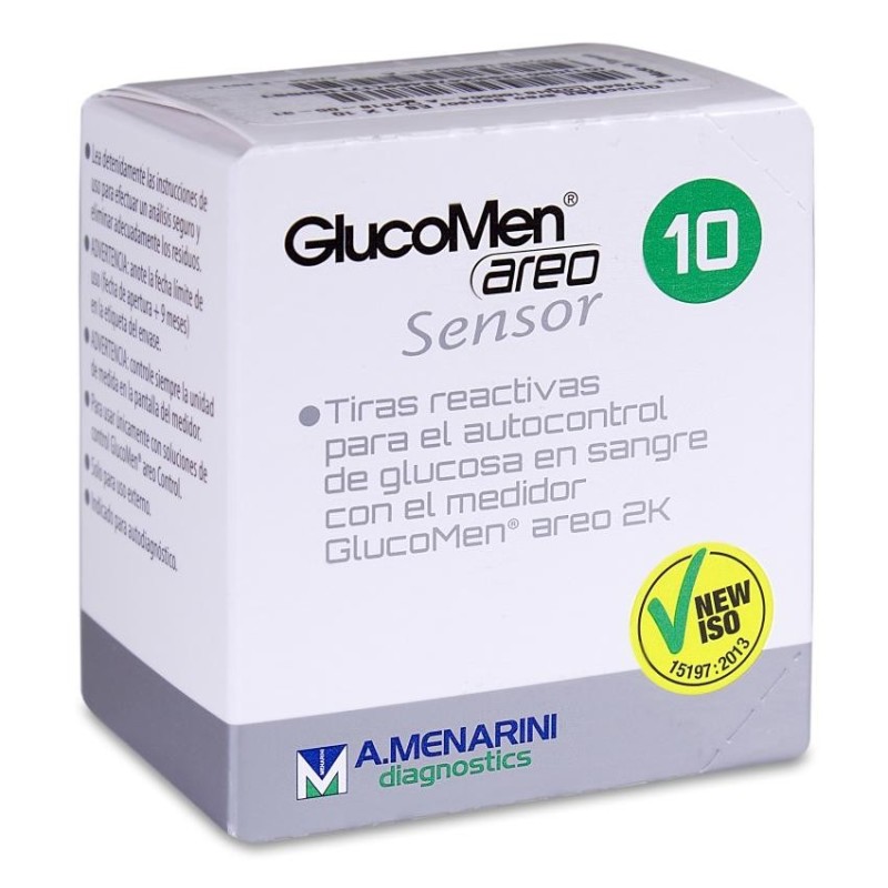 Tiras Reactivas Glucemia Glucomen Areo Sensor 10 Unidades