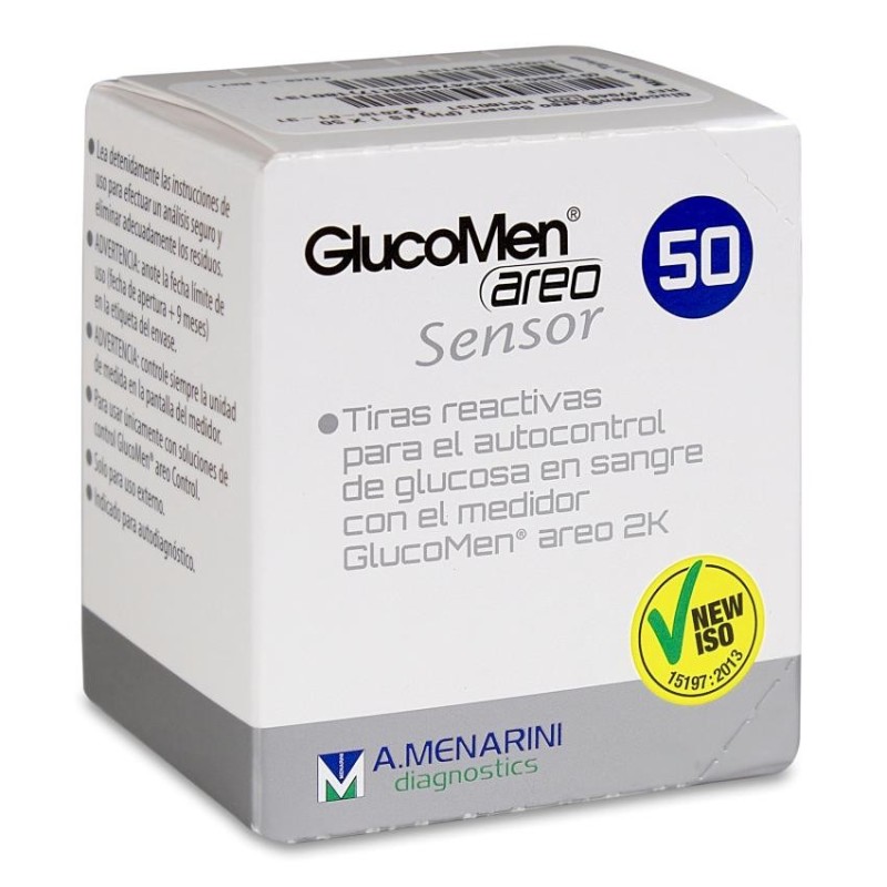 Tiras Reactivas Glucemia Glucomen Areo Sensor 50 Unidades