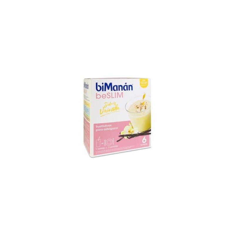 Bimanan Sustitutivo Batido 6 Sobres 55 g Sabor Vainilla