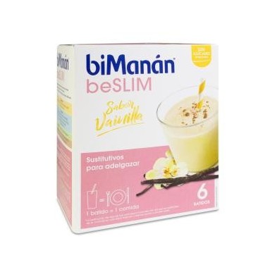 Bimanan Sustitutivo Batido 6 Sobres 55 g Sabor Vainilla