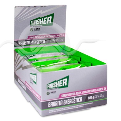 Finisher Barritas Energeticas 20 Barritas Sabor Frutos Rojos con Chocolate Blanco