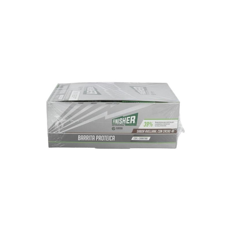 Finisher Barritas Proteicas 20 Barritas Sabor Chocolate y Avellana con L-carnitina