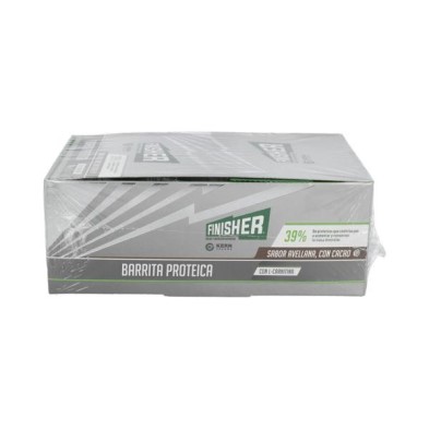 Finisher Barritas Proteicas 20 Barritas Sabor Chocolate y Avellana con L-carnitina