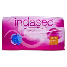 Compresa Perdidas Leves Indasec Dermoseda Maxi Bolsa 15 Compresas