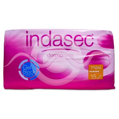 Compresa Perdidas Leves Indasec Dermoseda Maxi Bolsa 15 Compresas
