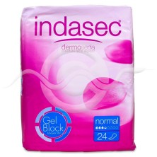 Compresa Perdidas Leves Indasec Dermoseda Normal Bolsa 24 Compresas