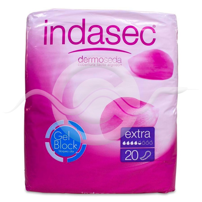 Compresa Perdidas Leves Indasec Dermoseda Extra Bolsa 20 Compresas
