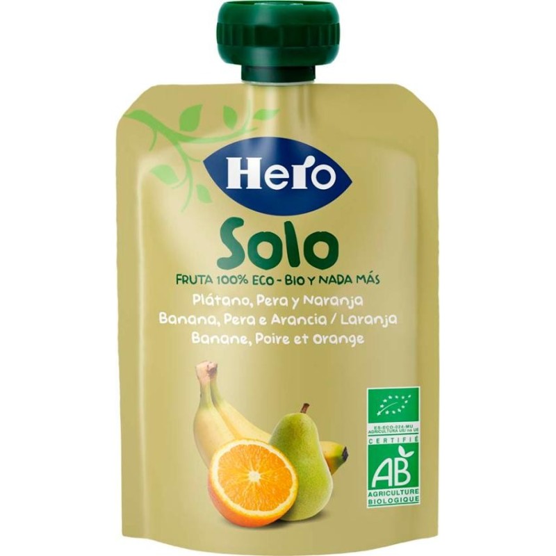 Hero Baby Solo Plátano Pera y Naranja 1 Bolsa 100 g